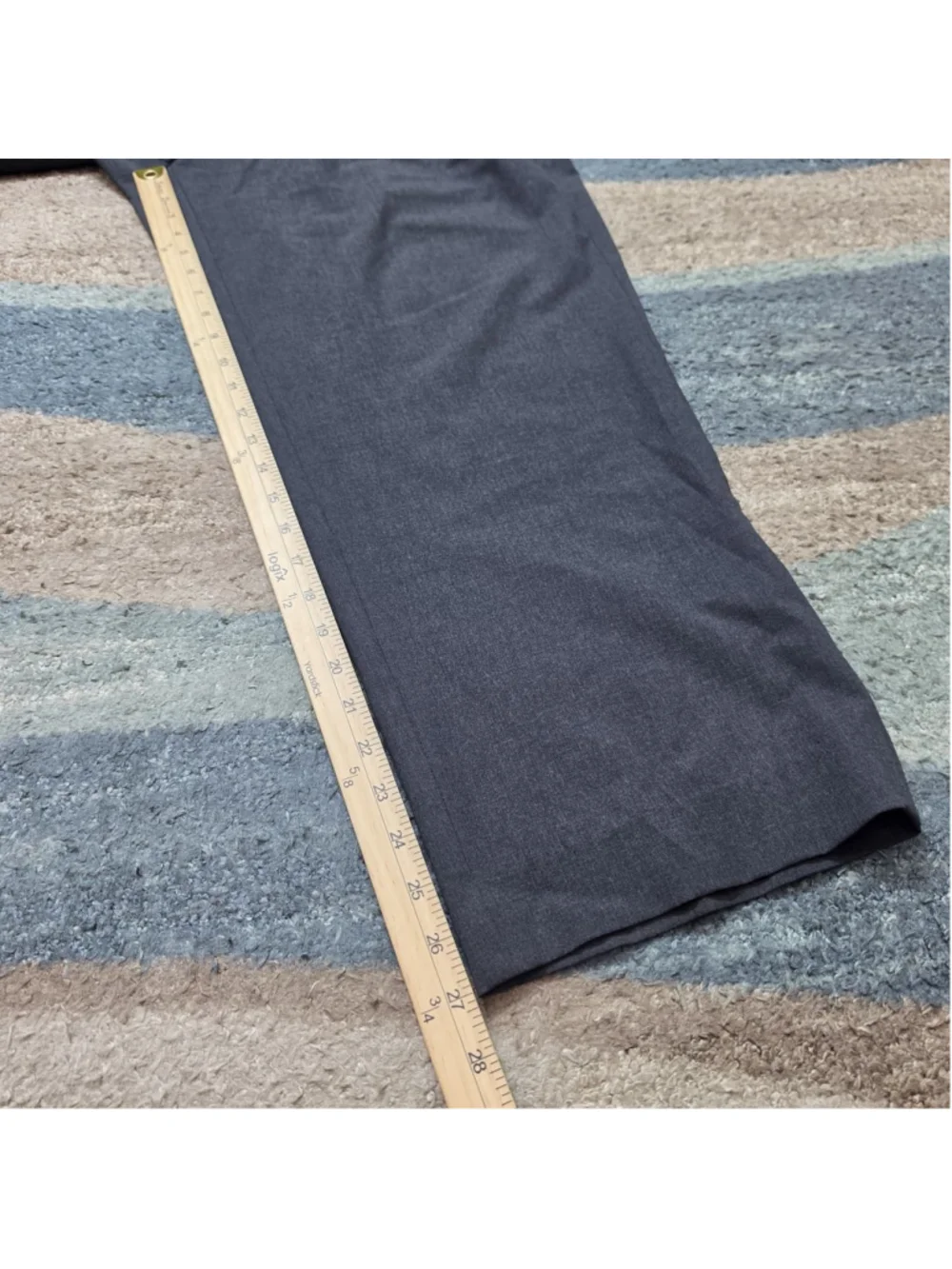 Polo Ralph Lauren Pants Mens 36x32 Gray Wool Blend Lined Dress Trouser Slacks - Picture 5 of 7